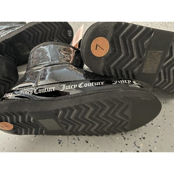 Juicy Couture Klash Black Boots Bootie Boots NWT Flat SIze 7 - Picture 8 of 8